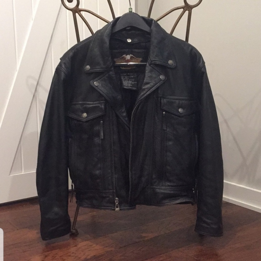 Genuine leather Harley Davidson motorcycle jacket